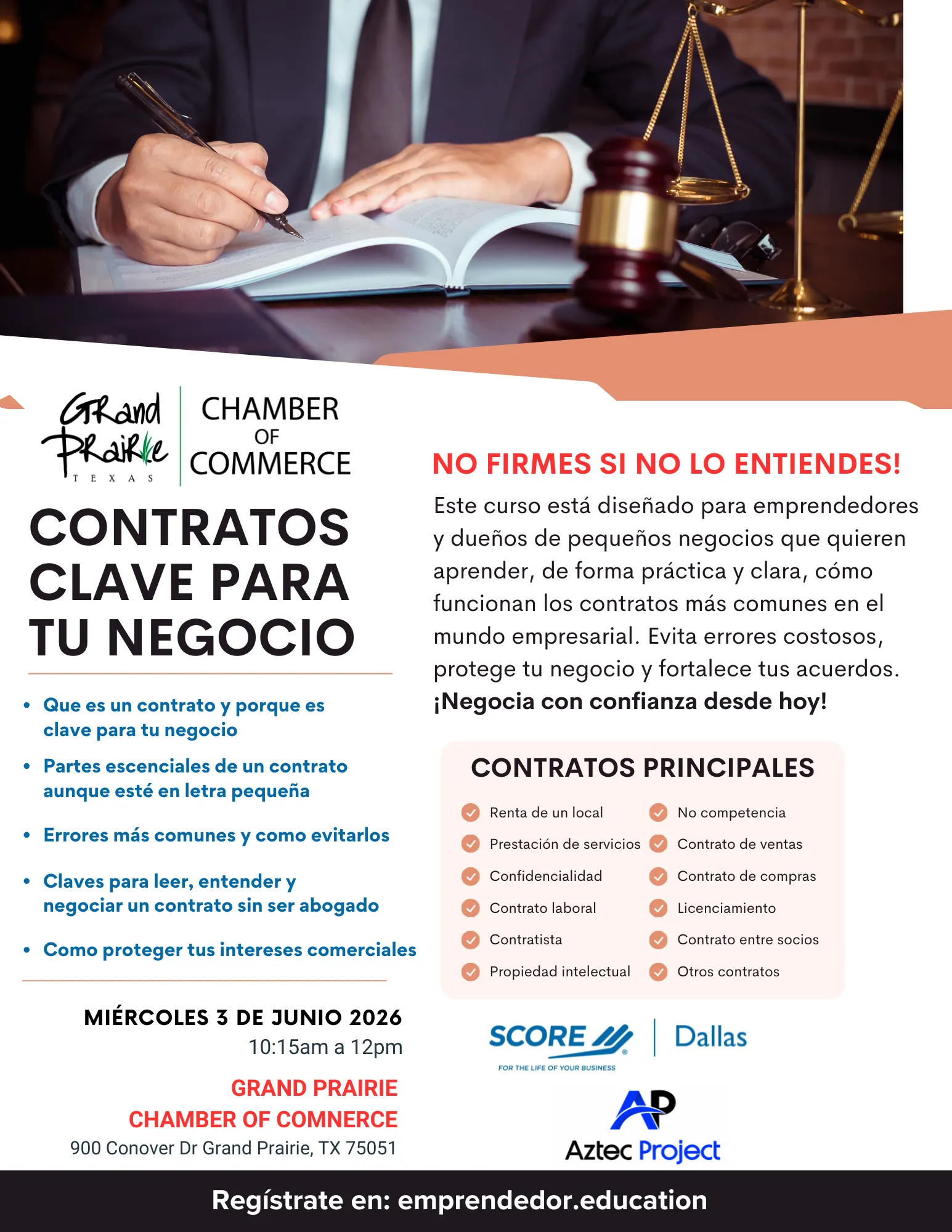 Flyer del evento